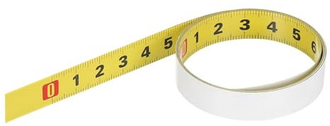 PATIKIL Selbstklebendes Maßband 0.8m, Stahl Maßband Körper von links nach rechts, Werkbank-Lineal mit klebriger Rückseite für Holzarbeiten, Nähen, Sägen, Zeichentisch, Gelb