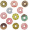 Attuslla 12 Stück Krapfen Flicken Patches, Süßer Candy Doughnut Patch zum Aufbügeln Flicken zum Aufbügeln Patches für Kleidung, Hüte, Jeans, Röcke, T-Shirts, Rucksäcke