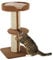 PawHut Árbol Rascador para Gatos Altura 91 cm Árbol para Gatos Torre para Gatos de 3 Niveles con Nido Plataforma y Poste de Sisal 45x45x91 cm Marrón Claro