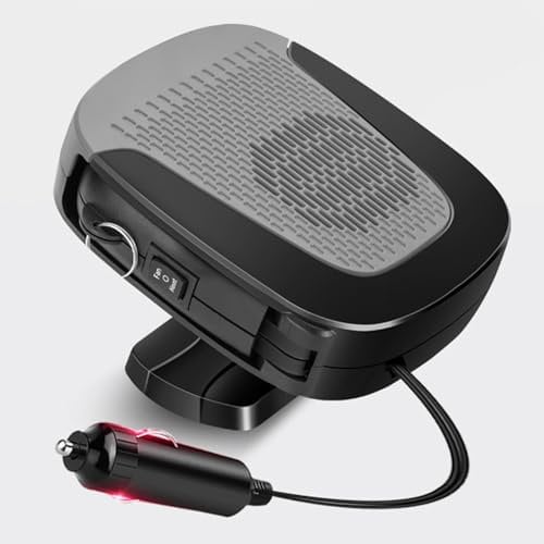Ldafava Auto-Heizungs-Defroster, 12-V-Auto-Heizungs-Heizventilator, 360°-Drehung, Auto-Innenraum-Windschutzscheiben-Defroster, schnelles Aufheizen für Fahrzeuge