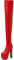 SPONYBORTY Stivali alti alla coscia ﻿con tacco alto in pelle verniciata da donna Stivali lunghi con tacco grosso Cerniera laterale Punta tonda Autunno Inverno Scarpe eleganti Tacco 17 cm ginocchio/Bla