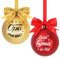 DPKOW 2 x Oma Opa Weihnachtskugeln Geschenke, Liebster Opa Liebste Oma der Welt Weihnachtskugeln aus Kunststoff, Enkelkinder Geschenke für Oma und Opa Christbaumkugel, Rot Gold 80 mm Bruchsicher