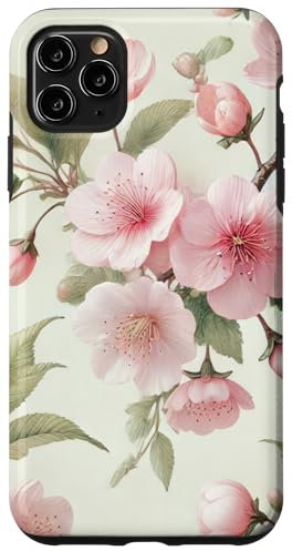 Kirschblüten-Blumenmuster mit zarten rosa Blumen Hülle für iPhone 11 Pro Max