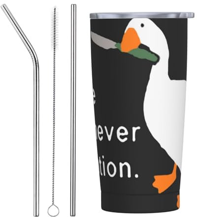 ZORIN Goose with Knife Tumbler Cup 590.0 g Stainless Steel Mug Vaccum Insulated Tumblers with Lid and Straw Double Wall Feak Proof Coffee Travel Mug Birthday Gift for Women Men