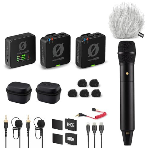 Rode Wireless Pro Kit microphone avec microphone à main et protection contre le vent Keepdrum