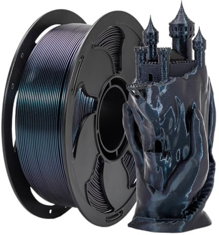BORDSTRACT 3D-Druckerfilamente, 1,75 mm 1kg Magic Color Bubble – keine sauberen PLA-Linien, Magic Burnt Titanium Alloy-Druckfilamente, geeignet für gängige 3D-Drucker