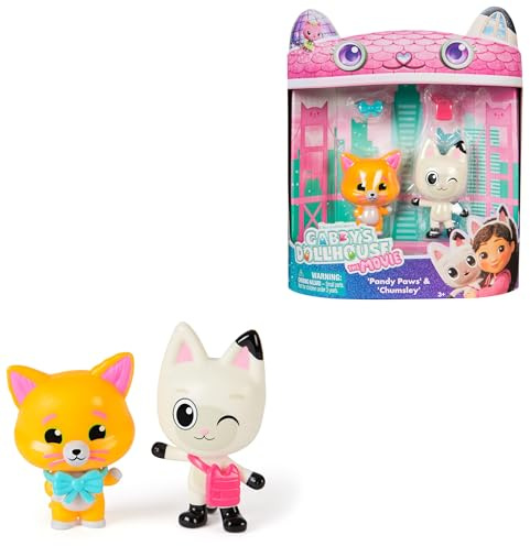 Gabby's Dollhouse: The Movie, Pandy Paws & Chumsley Toy Figures with 2 Accessories, Kids Toys for Girls & Boys Ages 3 and Up