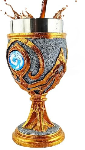 yztju Goblet Cup, Medieval Goblet - Medieval Goblet Cup, Stainless Steel Kitchen - Light Weight Bar Tool for Milk, Beer, Whisky, Cocktails