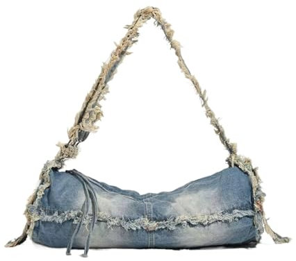 ONECMN Denim Damen Underarm Shopper Totes Große Kapazität Designer Hobo Schultertasche Luxus Damen Handtasche Crossbody Bag