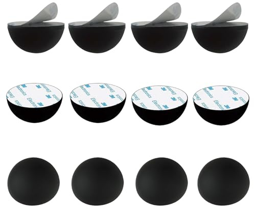 Laitejituan 12 Stück Gummifüße Selbstklebend Schwarz 30mm Gummifüße für Lautsprecher Halbkugel Lautsprecher Spikes für HiFi Geräte, Lautsprecher, Verstärker und Plattenspieler