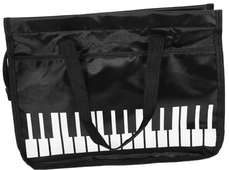 LRXIYODE Waterproof A4 Music Score Storage Bag with Zipper Handle Music Sheet Holder Pouch for Piano Keyboard Violin and Ukulele Notes Portable Container
