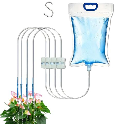 Nudorpn di irrigazione automatico, per piante, a goccia, automatico, di irrigazione a goccia regolabile per cortile, balcone, terrazza, giardino, fiori, appartamento, vacanze
