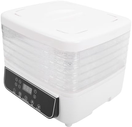 Sxhlseller Déshydrateur Alimentaire, 6 Mini-déshydrateurs Alimentaires en Acier Inoxydable, Flux D'air à 360 °, Séchage Uniforme, Séchoir saccadé avec Minuterie Réglable, Contrôle de la (Prise UE