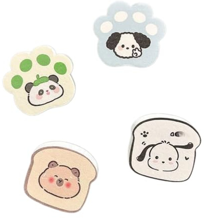 FASHION YO Capybara Panda Dog Mirror Cleaning Sponge Non-Scratch Glass Scrubber Water Stain Remover for Bathroom Surface Kitchen and Shower Use (Set01)