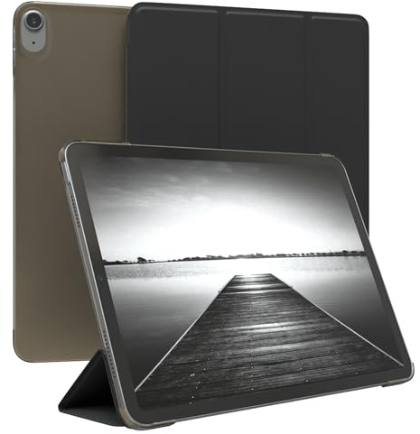 EAZY CASE - Schutzhülle für iPad Air 11 M4 (2026) Hülle 11 Zoll Smart Cover Tablet Case Smartcase zum Aufstellen Klapphülle mit Standfunktion Sleep Wake Up Funktion Tasche Kunstleder Etui Schwarz