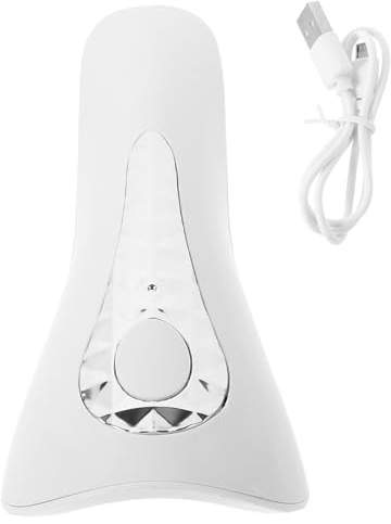 CATIEBYE Mini Manicure Tool 3 Beads Abs Nail Dryer with Built-in Battery Fast Drying Double Light Source 180 Degree Illumination White Portable Nail Art Lamp for Decoration Assorted Style