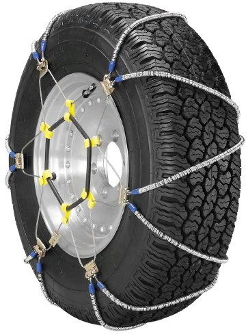 Security Chain Company ZT837 Super Z Heavy Duty Traction Tire Chains for Full Size Trucks and SUVs, Lightning Fast Install with Built-in Rubber Tensioners, Set of 2