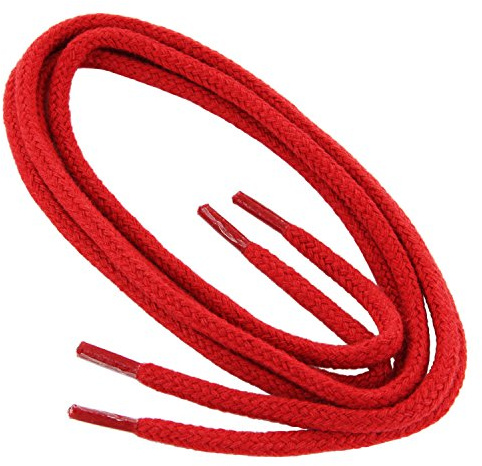 Collonil 1 Paar Schnürsenkel Kordel - rund - dick - Ø 3 mm Längen (120 cm, rot)