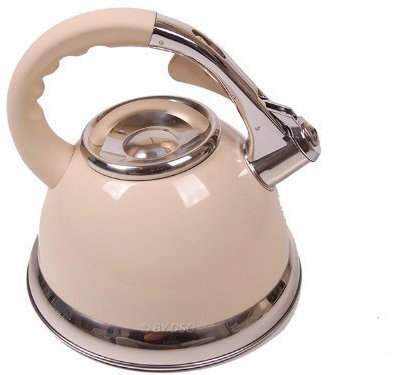 Prima 3.5L Stainless Steel Whistling Kettle with Silicone Handle in Cream 11165C