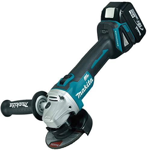 MAKITA DGA454RMJ - Mini-amoladora a bateria 18V 115 mm litio-ion 4.0 Ah 8500 rpm motor BL