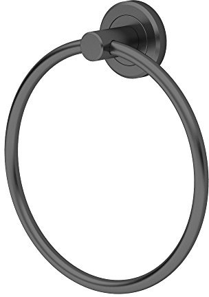 Gatco 4242 Latitude II Anneau porte-serviette, noir, 4242-P