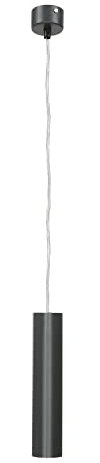 Licht-Erlebnisse Moderne Pendelleuchte rund schmal Anthrazit Spot Lampe hängend GU10 Hängelampe Küche Wohnzimmer Jugendzimmer