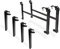 Set mit 4 Bettbeinen für Bettkasten, Lattenrost für obere Betthälfte und 2 klappbare Beine für Lattenrost für untere Betthälfte - Bett 105 cm, mit Lattenrostrohr 40 x 30 - Cuens