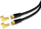 ARLI 2m HD Sat Doppel Winkel Anschlusskabel schwarz – max. 135 dB 5-fach geschirmt | vergoldete F-Stecker & Winkeladapter Winkelstecker | DVB-S2 DVB-T2 4K 8K HDTV Anschlusskabel schwarz