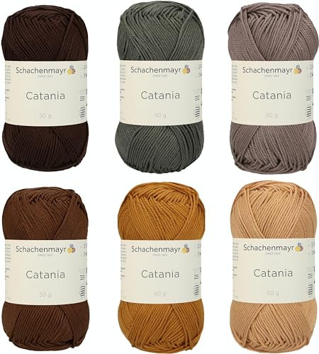 Schachenmayr Catania, Set braun Mix Handstrickgarne