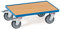 Eurokasten-Roller 605x405 mm TPE Rollen mit Bodenplatte Rand 15 mm hoch