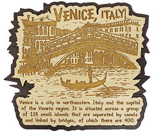Printtoo Venedig Italien Gravierte Holz Kuehlschrankmagnet Souvenir Collectibles Geschenk