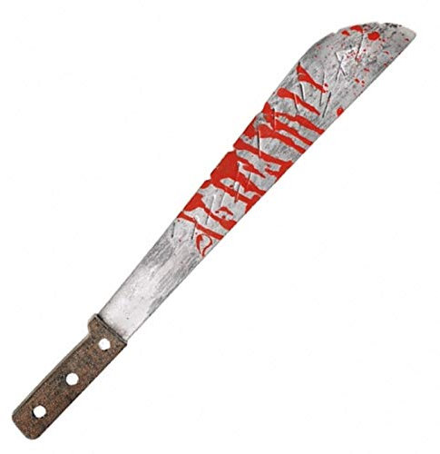 Fancy Dress VIP Express 51cm Halloween Machete Bloody Cleaver Knife Plastic Toy Prop Weapon Killer Clown Accessory