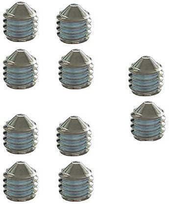 6mm Grub Screws to Fix Door Handles Spindle Silver Finish (Pack of 10)