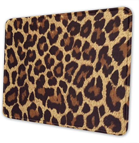 Tapis de souris Ohio State Gris Tapis de souris de jeu avec bords cousus Base en caoutchouc antidérapant pour ordinateur portable, bureau et maison 10 x 12 inch imprimé léopard