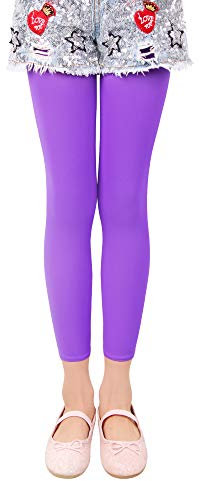 L&K-II 3/4 bambino bambina collant estivo senza piedi collant balletto collant danza 40 den microfibra coprente colorato 27252 Viola 122/128
