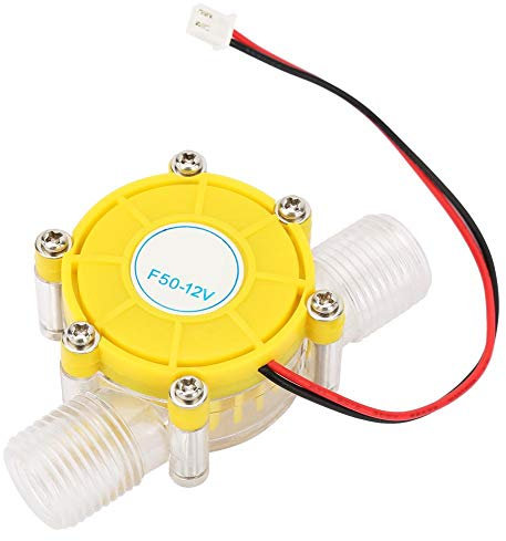 Micro Wasser Turbine Generator DC kleine Wasserkraft stromgenerator Außengewinde DC Wasserkraft Generator Gelb Stromerzeugungsgerät für Präsentation im Klassenzimmer DIY Aktivitäten(12V)