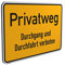 Betriebsausstattung24 Hinweisschild Privatweg - Durchgang und Durchfahrt verboten - 30,0 x 20,0 cm Aluminium-Verbundplatte