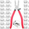 shynek KFW-07 Key Fob Hardware Set, Shynek 50PCS Lanyard Key Fob Hardware 1 Inch with Key Fob Pliers Tool for Keychain and Wristlet Clamp Hardware Supplies