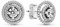 PANDORA Ohrstecker Timeless funkelnder Heiligenschein Zirkonia Silber 299411C01