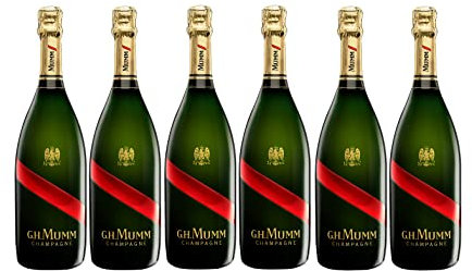 G.H. Mumm Champagner 6er Set Cordon Rouge 0,75L (12% Vol)- [Enthält Sulfite]