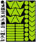 Biomar Labs Reflektoren Reflektierende Aufkleber Reflexfolie Neon Grün Gelb Stickers Set (40 Stück) Selbstklebend Fahrrad Reflektierende Reflektor Sicherheitsaufkleber D 81