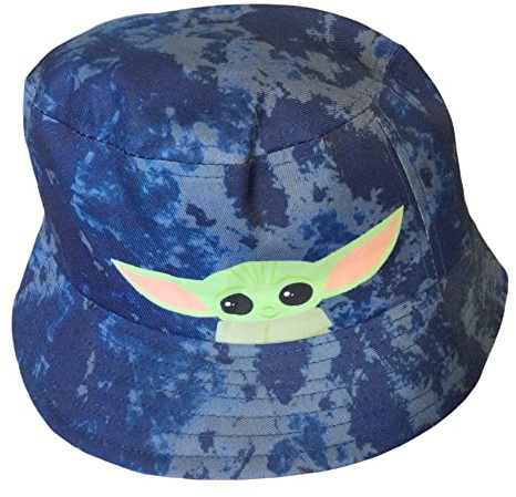 Concept One Damen Star Wars Grogu Bucket Hat, Packable Travel Hat, Wide Brim Summer Hat Schlapphut, Blaues Polyester, Einheitsgröße