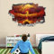 Phönix 3D Wandtattoo I Wandbild Tier Wandaufkleber I Wandsticker Durchbruch Abstrakte Kunst Poster Fensterblick I Wand Deko Aufkleber für Wohnzimmer Schlafzimmer Küche Türaufkleber