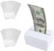 PFLYPF Torte Cash Box, Torte Pull-out Kit, mit 40 transparenten Geldbeuteln, Geburtstagstorte Dekoration, Partybedarf, weiße Kuchenbox, 11x6.5x6.1 cm, neutral