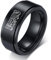 Es Gibt Keinen Gott Aber Allah Spinner Ring Arabische Kalligraphie Islamischer Gesandter Allahs Drehbare Angst Entlastung Ring für Araber Muslimische Religiöse Corban Eid Schmuck Geschenke,Schwarz,#11