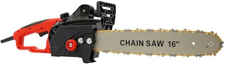 Elektrisch Motorsäge Elektro Kettensäge Säge Elektrosäge Garten Holzsäge 2000W 16 Zoll Leistungsstarke für Holz schneidearbeiten