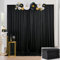 6×3 m Noir Rideau de Fond de fête, 4 Panneaux 1,5 m × 3m Anti - Rides Doux Soyeux Polyester Photo Toile de Fond décor Mariage Anniversaire Douche bébé Halloween Photo Fond
