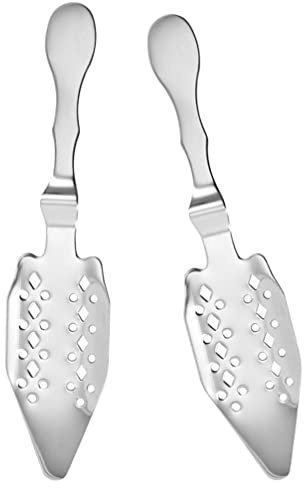 SHERCHPRY Absinthe Spoon Set Stainless Steel Bar Spoons Slotted Stirrer Dripper for Absinthe Drink