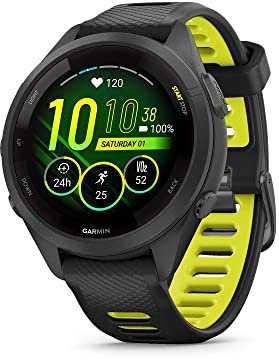 Garmin Forerunner® 265S Montre GPS, unisexe, noir/jaune citron, taille unique