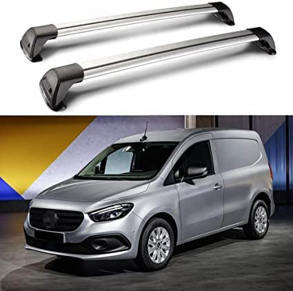 HCELET Roof Rack Cross Bars for Mercedes Benz Citan LWB 5 Door Van 2012-202, Cross Bars Transporting Storage Rooftop Luggage Holder Rail Rack Cross Bar